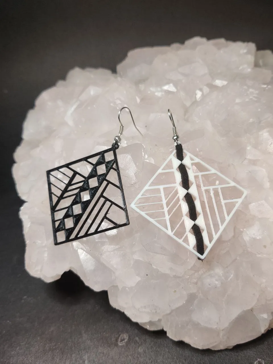 Art Deco Diamond Earrings view 3
