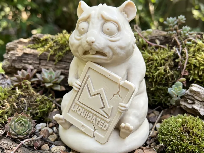 Liquidated Crypto Hamster Figurine