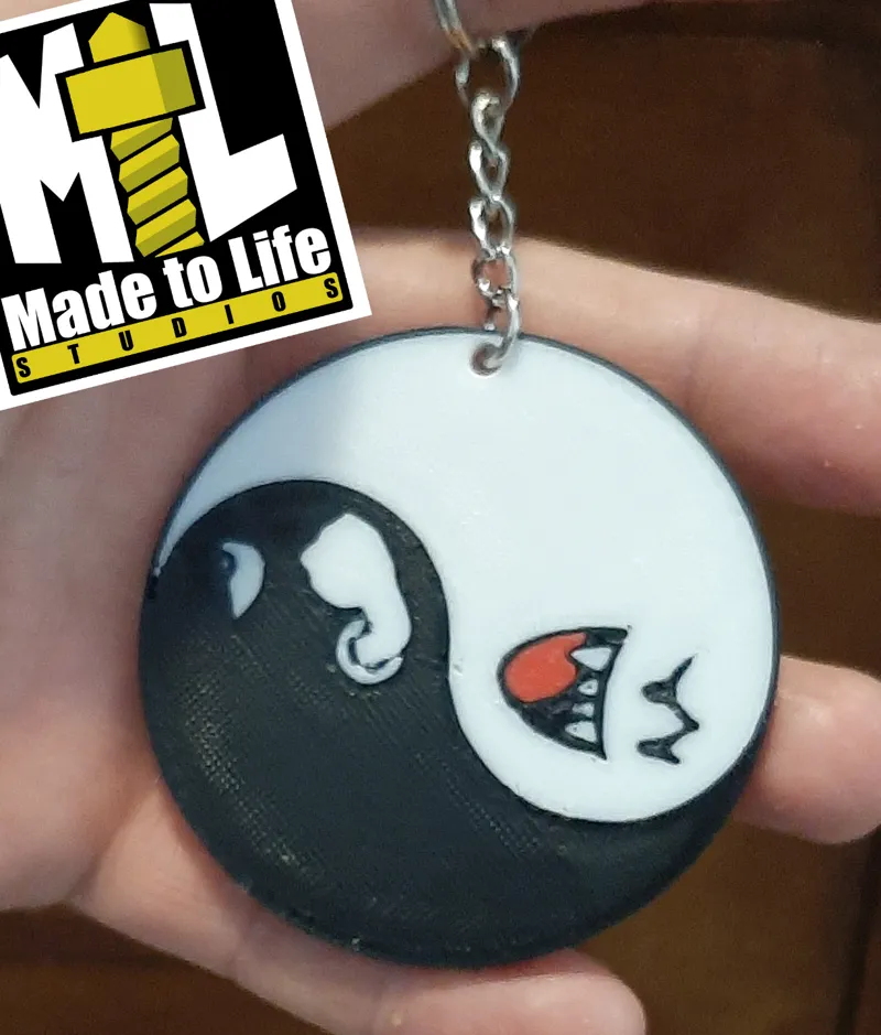 YING YANG GHOST-BULLET BILL KEYCHAIN NINTENDO