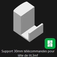 Porte télécommande pour tête de lit 30mm