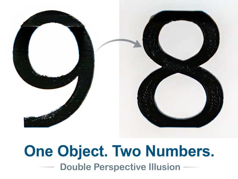 Number 98 Optical Illusion (10-99 available)