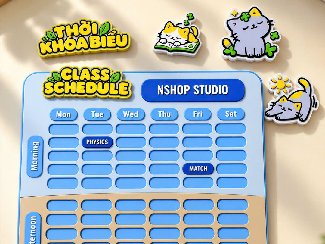 Peaceful, Modular Class Schedule Board - 3D printed Other Education Models, in stock in India