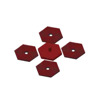 Lazy all-in-one 4 coasters and base - 0.2mm, red and black