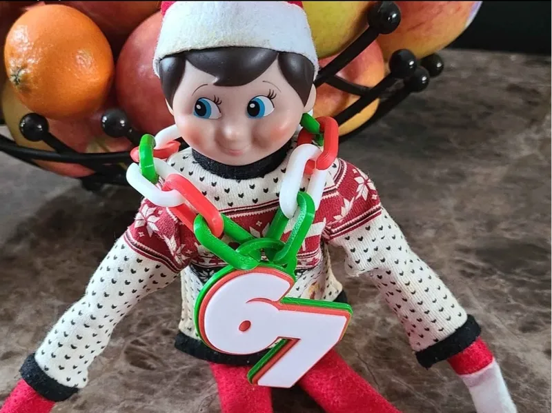 6/7 Necklace for your Elf on the Shelf