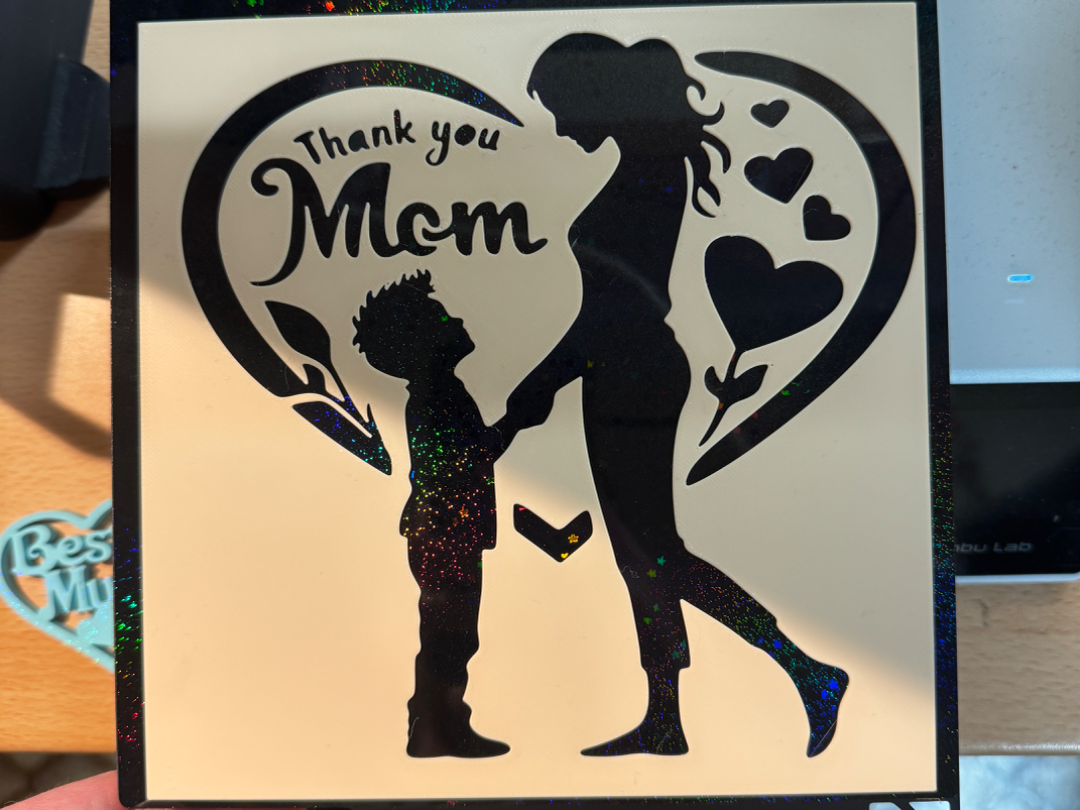 Ausmalvorlage für Muttertag - Thank U Mom
