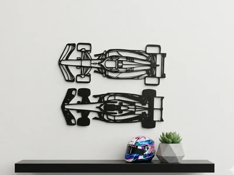 F1 Wall Art Duo - Alpine Edition & Aero Silhouette