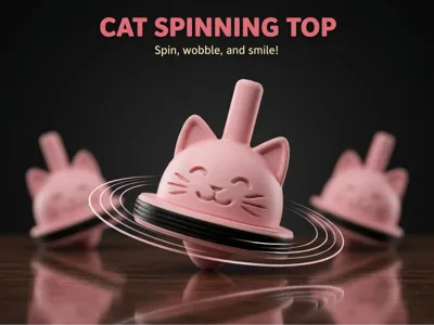 Cute Cat Spinning Top Fidget Toy