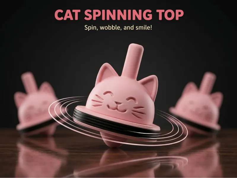 Cute Cat Spinning Top Fidget Toy