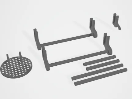 Heizkoerperhacken und Halter, Heating hob