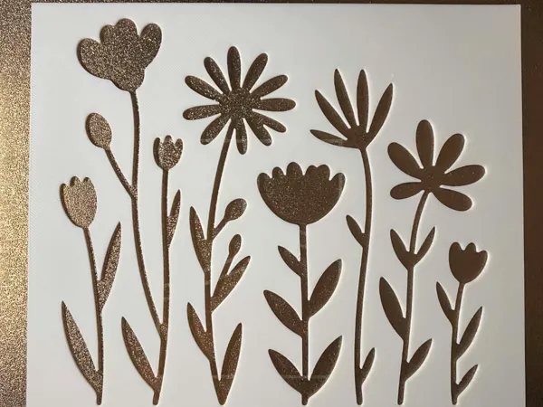 Pochoir fleur