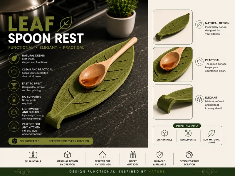 Leaf Spoon Rest – Poggiacucchiaio 