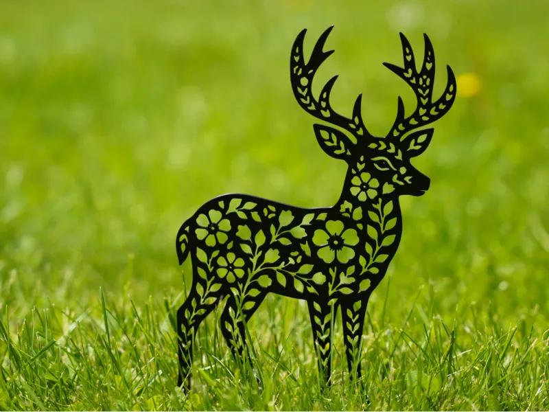 buck stake deer garden decoration