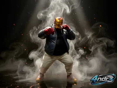 Strong Fat Iron Man Multicolor