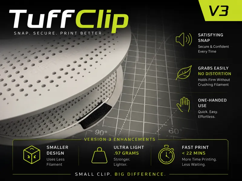 TuffClip v3 - Filament clip for Bambu spools