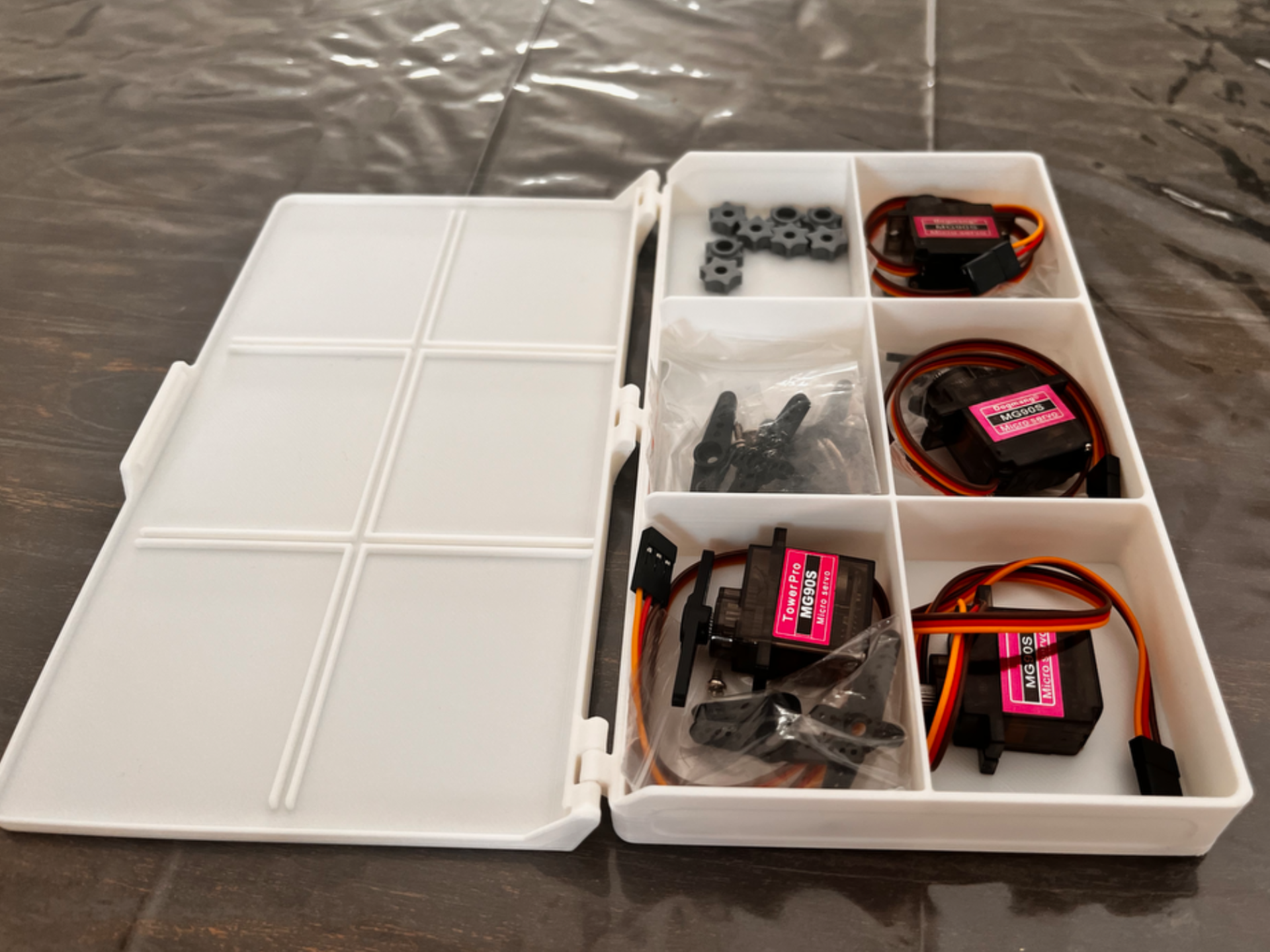 Print in place Box - 6, 3 or 1 Compartments