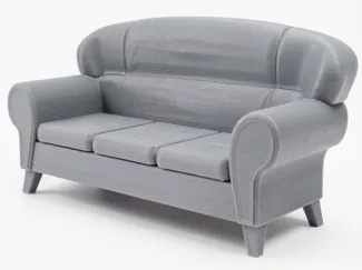 Stylized sofa, separated into 4 parts