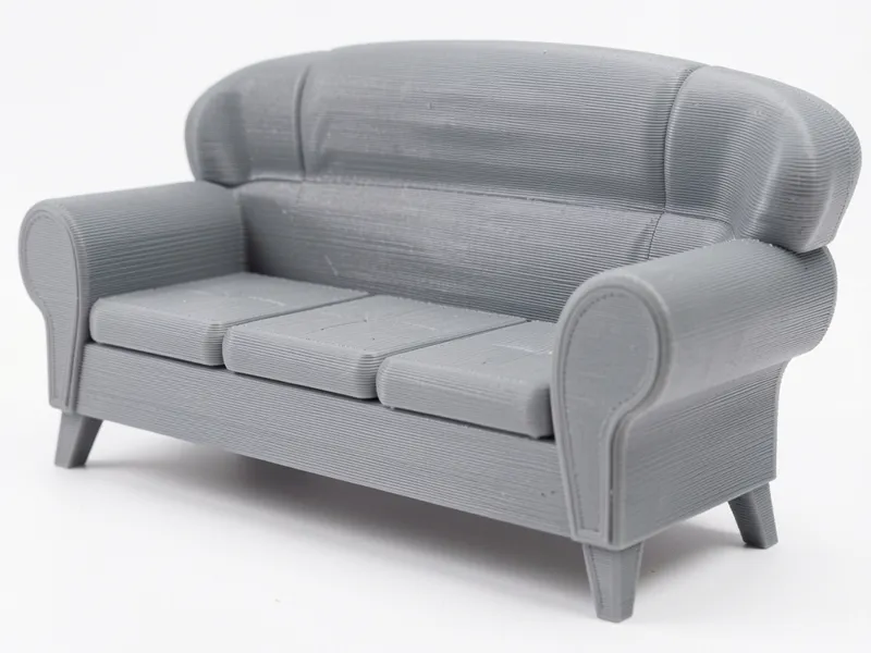 Stylized sofa, separated into 4 parts