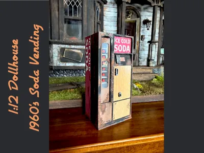 1:12 Dollhouse 1960's Soda Vending Machine