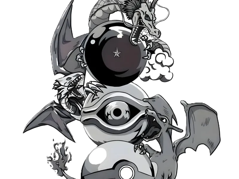 Hueforge Pokemon Yu gi oh and Dragon ball