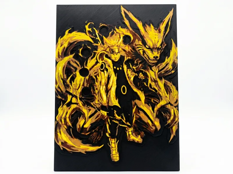 Naruto Six Paths & Kurama Wall Art