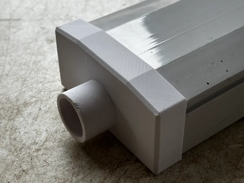 100x50 mm - NFT Gully Channel End Cap - 32mm Tube 