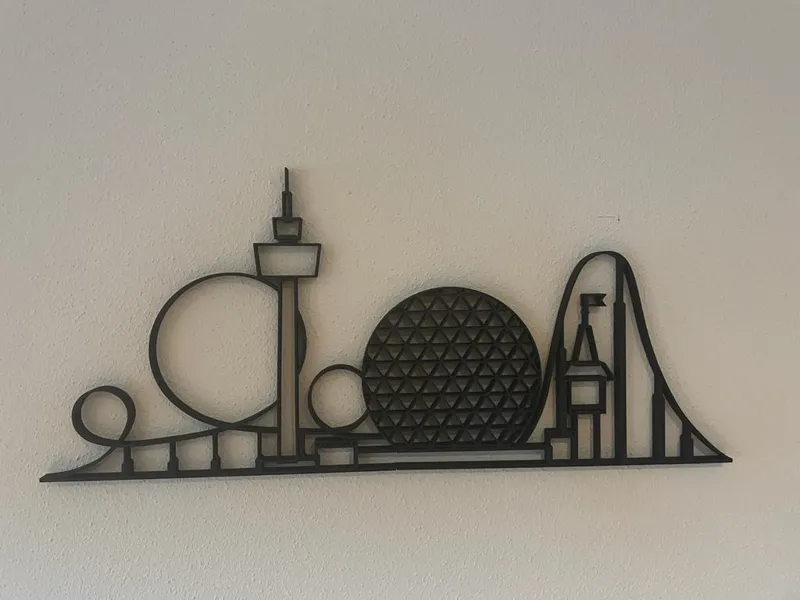 Europapark Skyline – Silhouette Wanddeko 