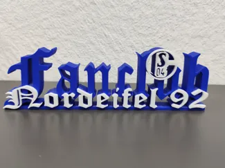 Aufsteller Fanclub Nordeifel 92, 2 Varianten