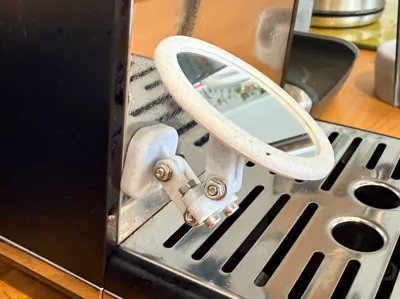 Portafilter viewing mirror