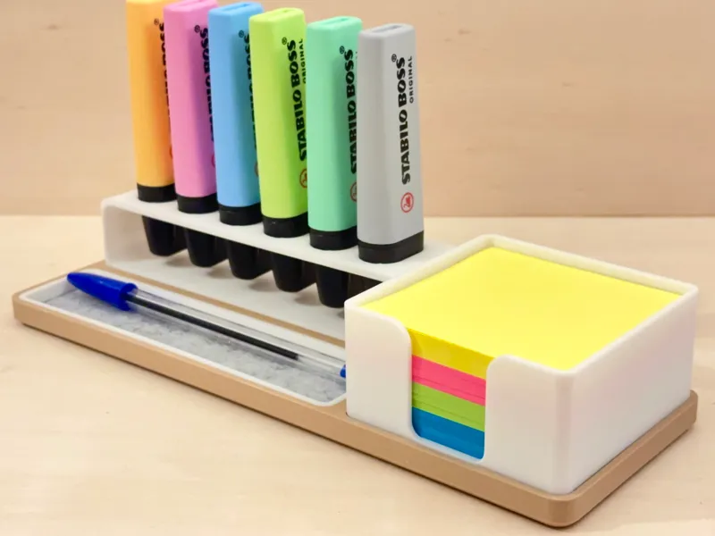 Desk organizer - Stabilo and Post-it Holder