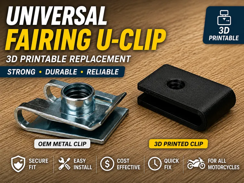 Universal Motorcycle Fairing U-Clip