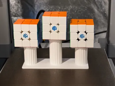 Triple Column Speed/Rubiks Cube Display