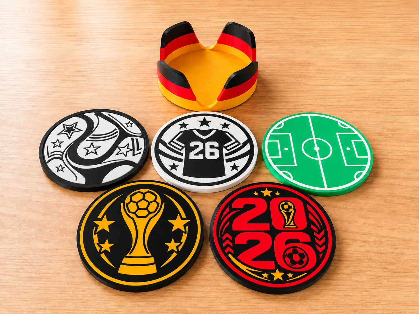 Deutschland Fußball Untersetzer Set 2026 
