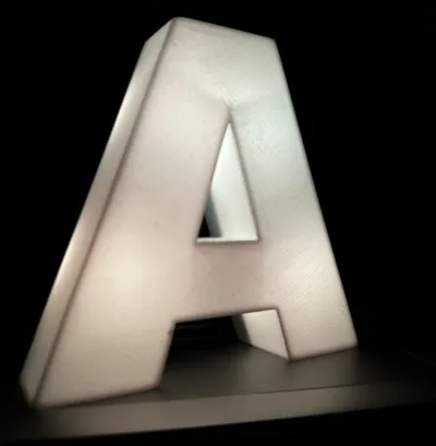 A letter light stand
