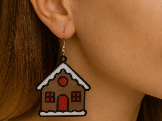 Gingerbread House Earrings
