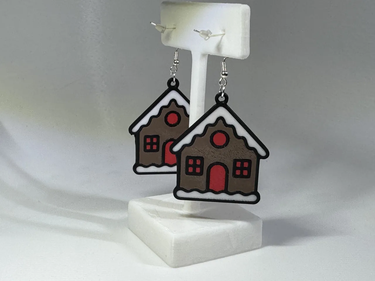 Gingerbread House Earrings view 3