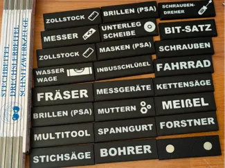 Magnetic Workshop Drawer Labels (Customizable)