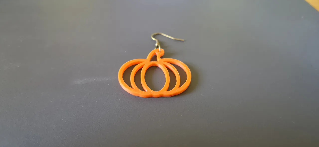 pumpkin earrings, minimalist, autumn, halloween view 3