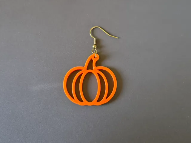 pumpkin earrings, minimalist, autumn, halloween