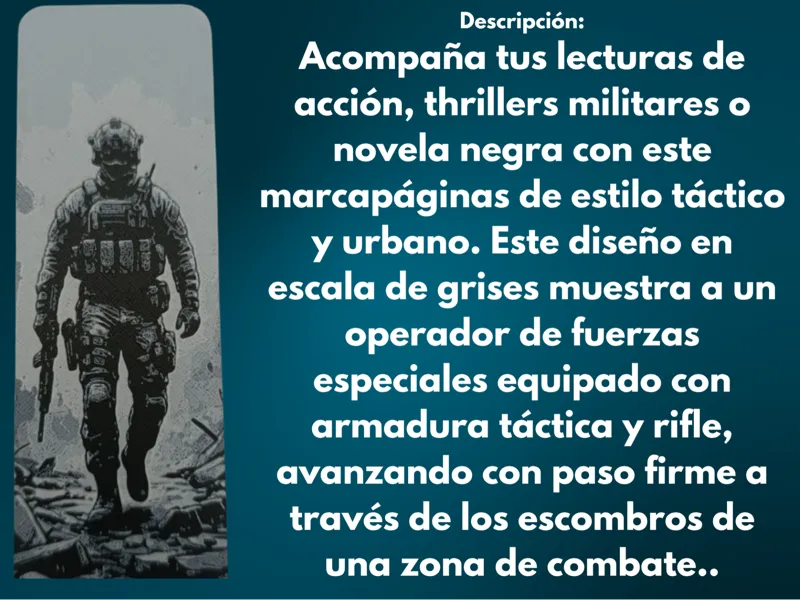 Marcapáginas Militar: Soldado de Élite