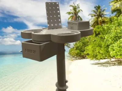 Beach side table to be inserted into the sand