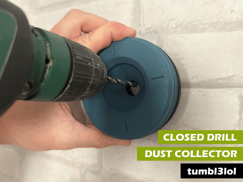 Closed drill dust collector