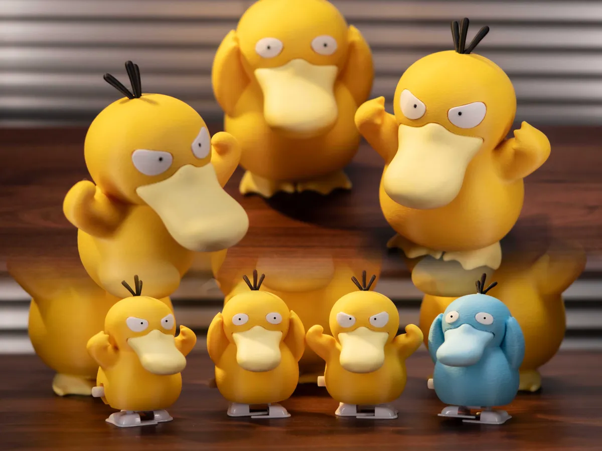 Psyduck Wind-Up Walking Toy and Figurine by Ikeda MakerWorld: Download Free 3D Models - 3D model önizlemesi