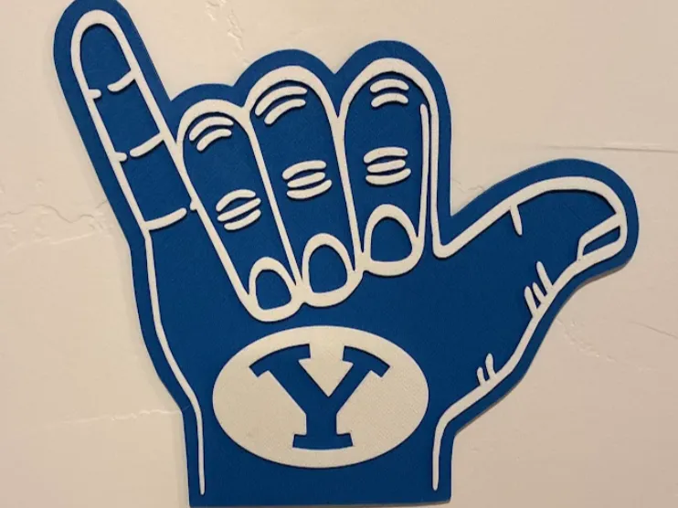 BYU Y Hand