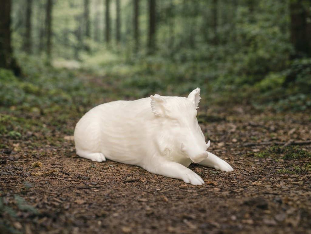 Lying Wild Boar - animal