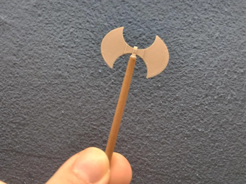 Tiny but mighty battle axe (2 parts)