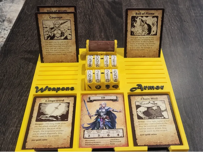 Heroquest player dashboard