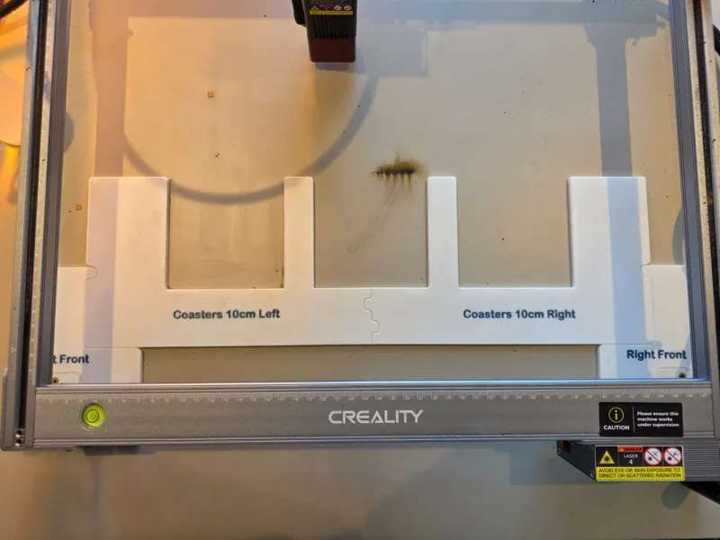10cm coaster fixtures for Creality falcon 10W