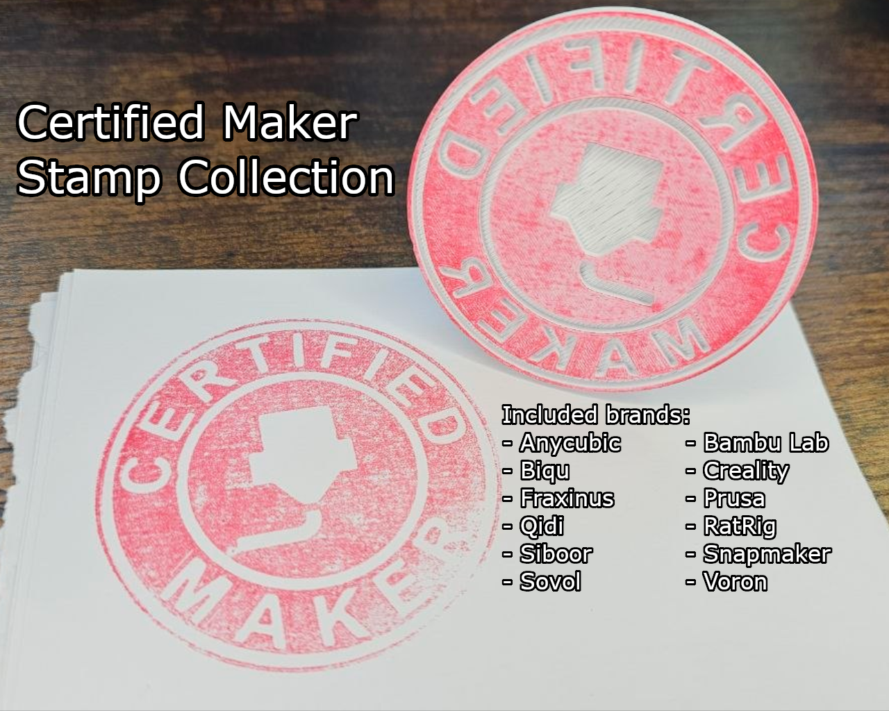 Miniatura 2 do modelo 3D Certified Maker Stamp Collection