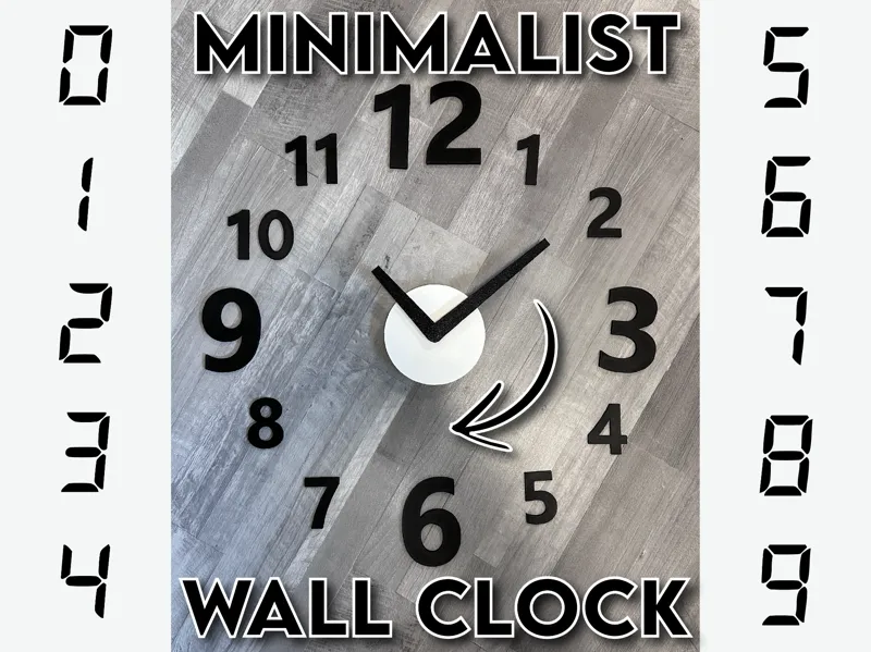 Minimalist 3D-Printed Wall Clock