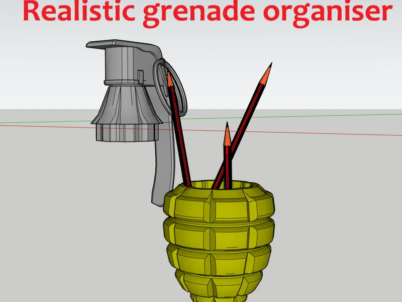 REALISTIC GRENADE ORGANISER FOR PENCILS